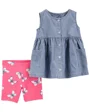 Carter's Set 2 piese Top si pantaloni scurti Fluturi foto