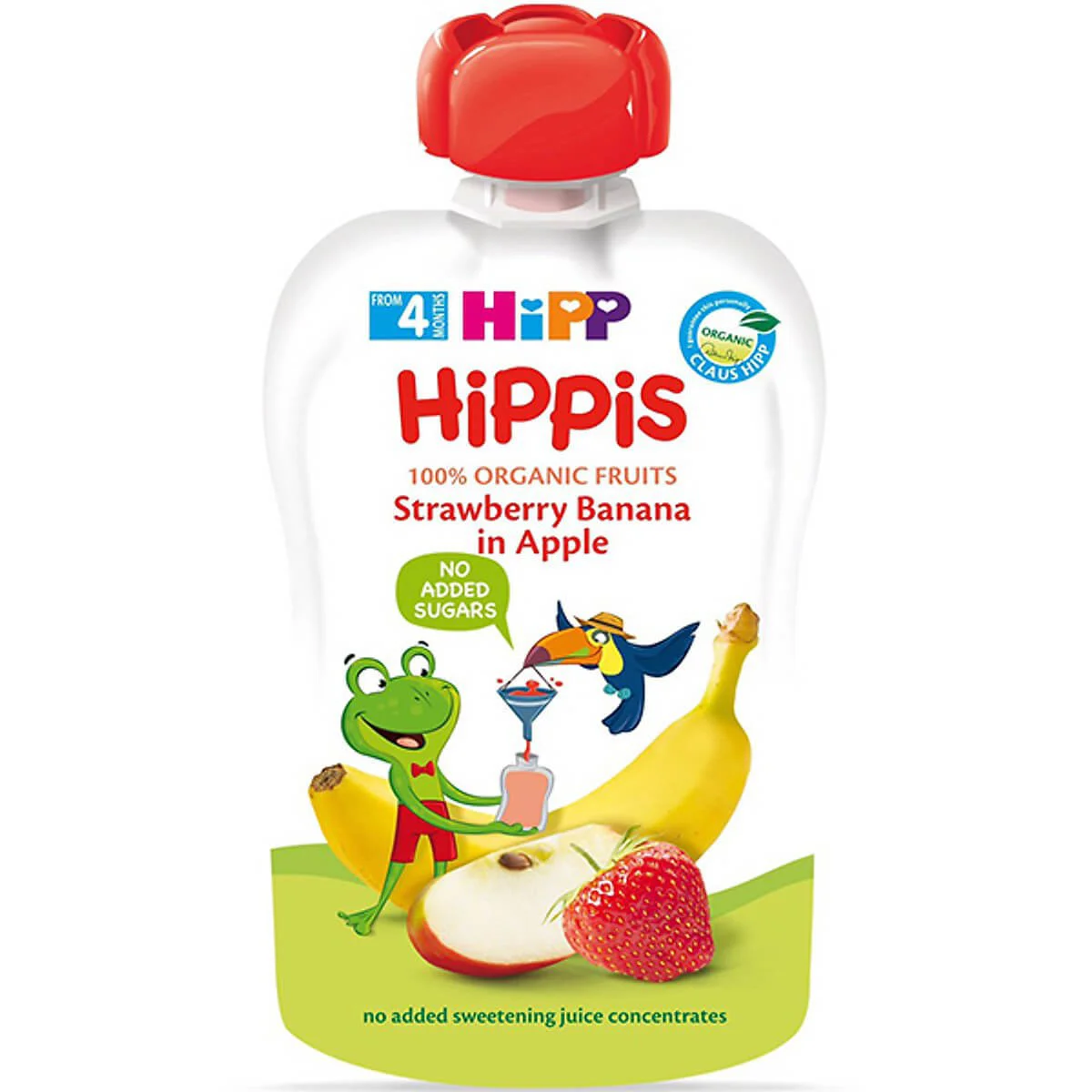 image for Piure HiPPiS de mere, banane si capsuni (4+ luni), 100 g foto