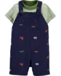 Carter's Set 2 piese Animale - Tricou si salopeta foto