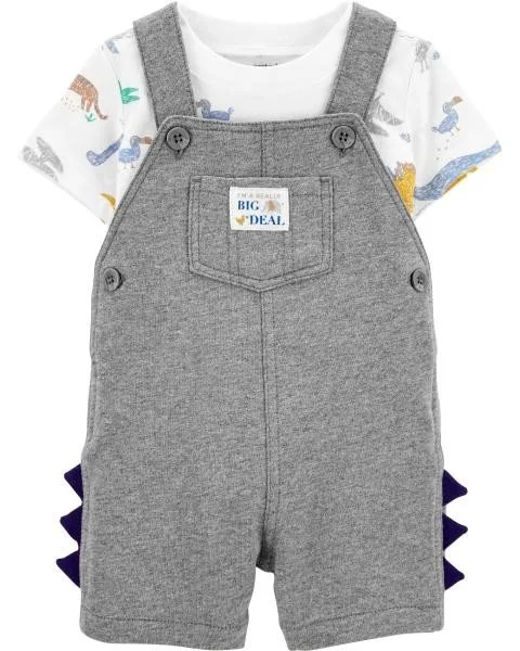 Carter's Set 2 piese Tricou si salopeta Dinozaur foto