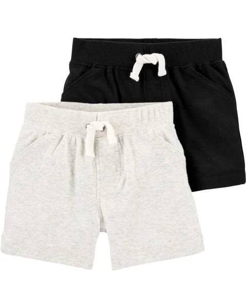 image for Carter's Set 2 piese Pantaloni scurti negru/gri foto
