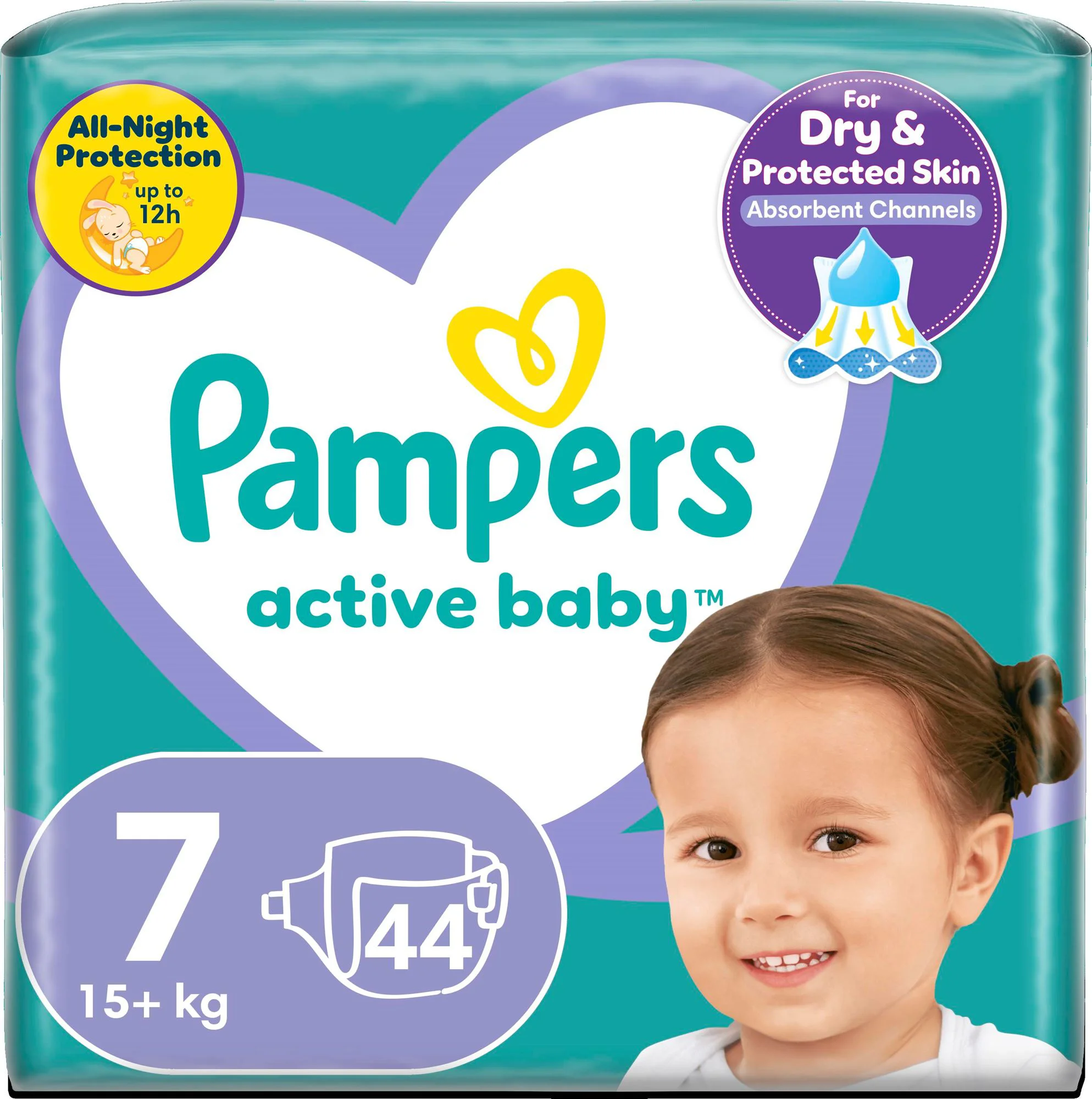 image for Scutece Pampers Active Baby 7 Extra Large (15+ kg), 44 buc. foto