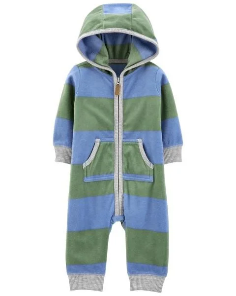 Carter's Salopeta fleece cu dungi foto