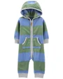 Carter's Salopeta fleece cu dungi foto