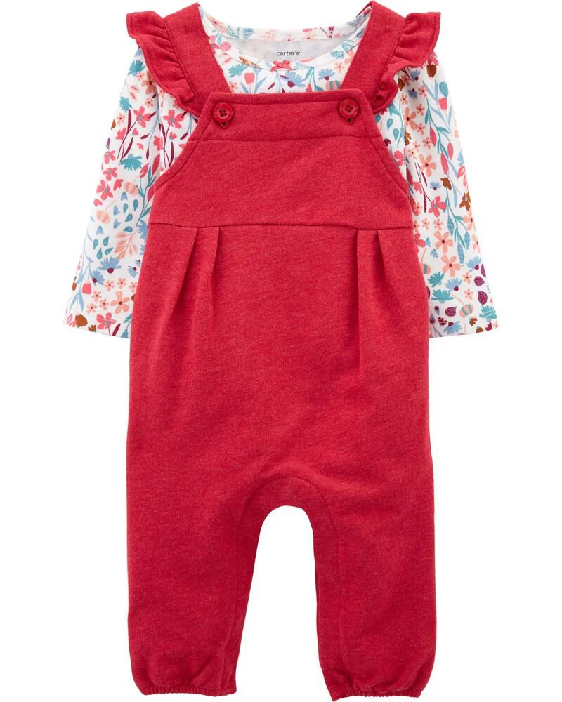 Carter's Set 2 piese Bluza si salopeta Flori foto