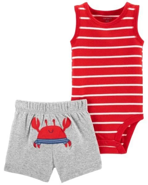 Carter's Set 2 piese Body si pantaloni scurti Crab foto