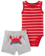 Carter's Set 2 piese Body si pantaloni scurti Crab foto