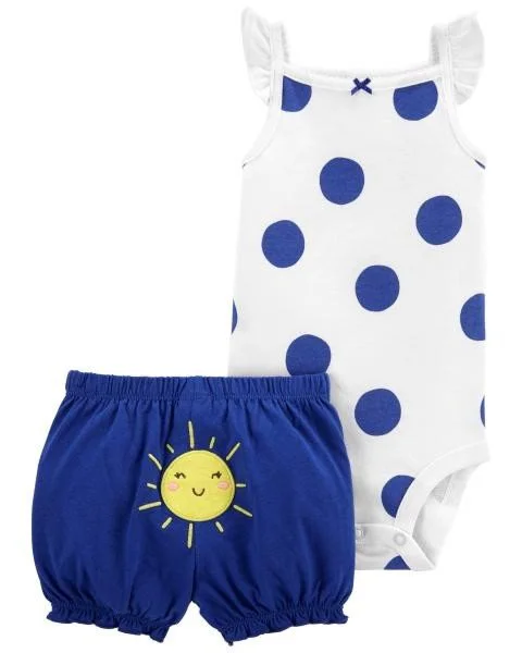 Carter's Set 2 piese Body si pantaloni scurti Soare foto