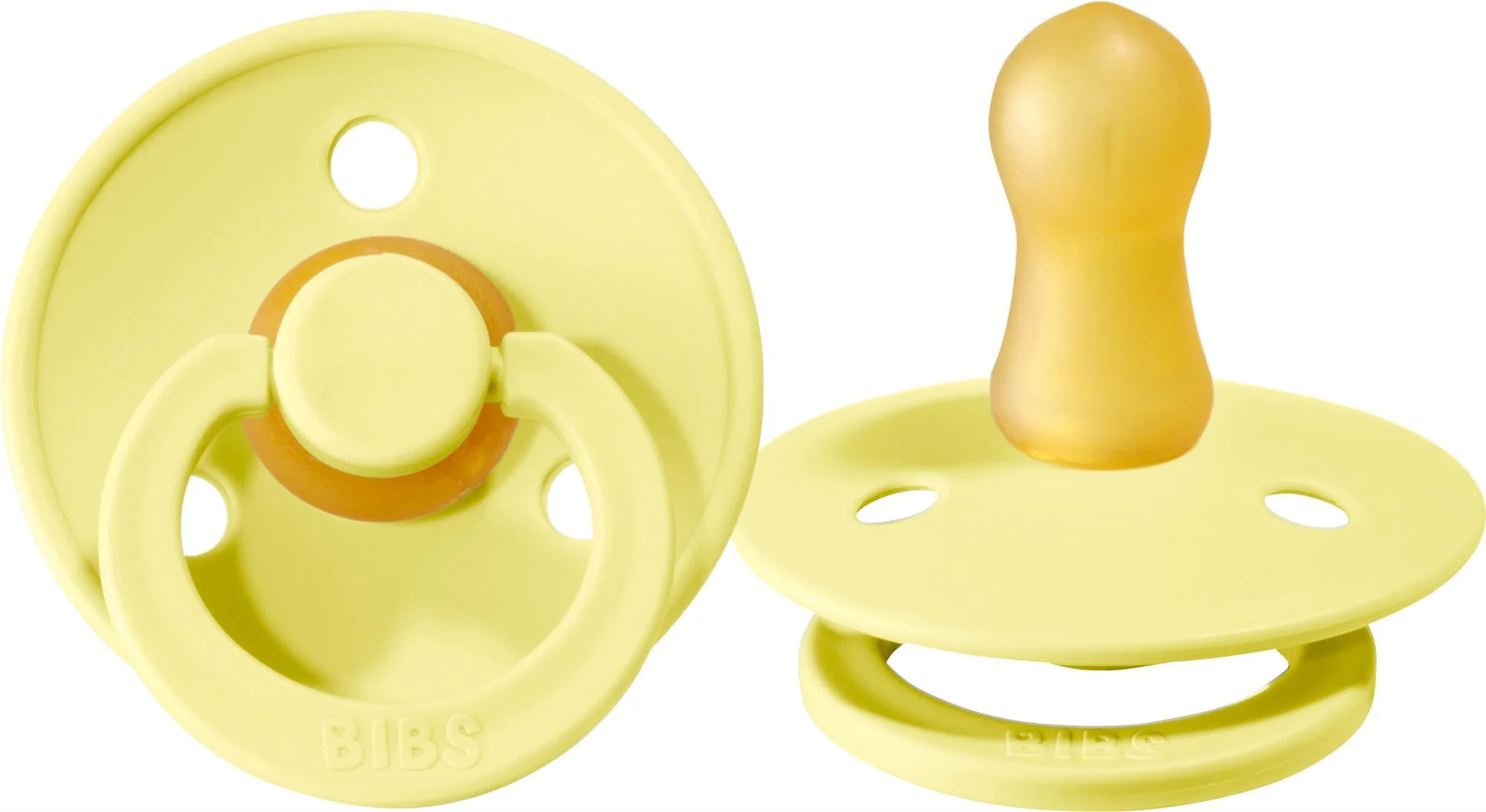 Suzeta rotunda BIBS Sunshine din latex (6-18 luni) foto