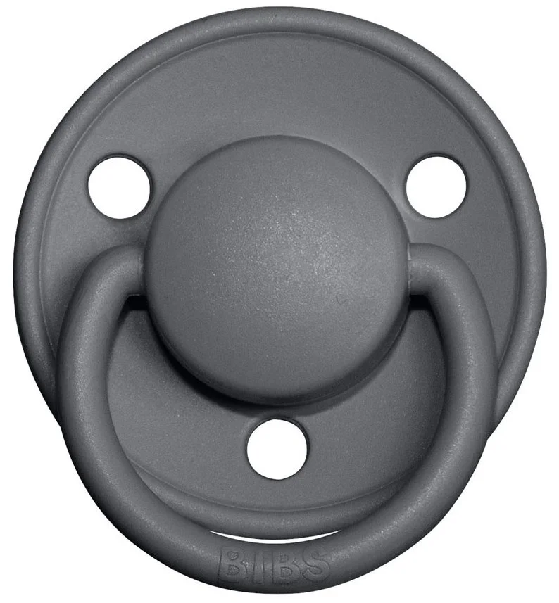 Suzeta rotunda BIBS De Lux Iron din silicon (0-36 luni) foto