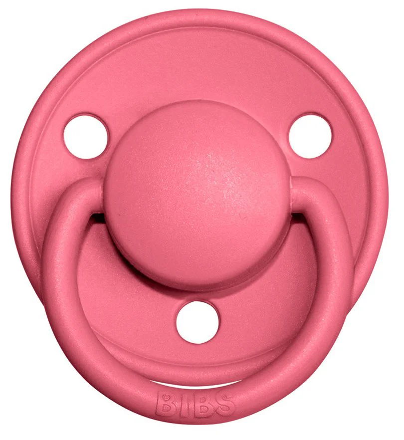 Suzeta rotunda BIBS De Lux Coral din silicon (0-36 luni) foto