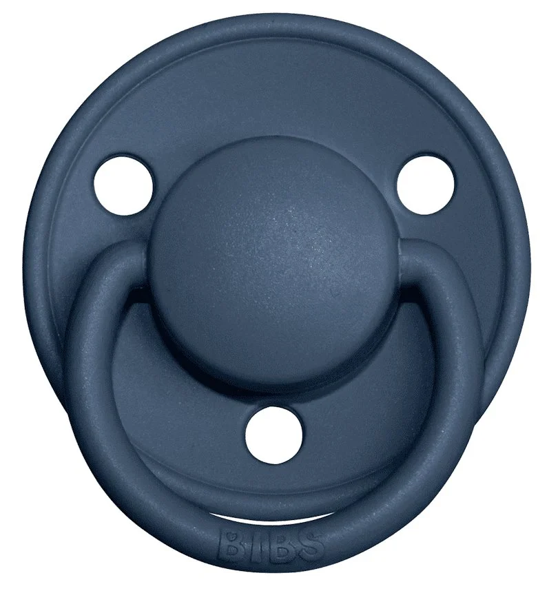 Suzeta rotunda BIBS De Lux Steel Blue din silicon (0-36 luni) foto