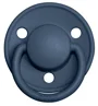 Suzeta rotunda BIBS De Lux Steel Blue din silicon (0-36 luni) foto