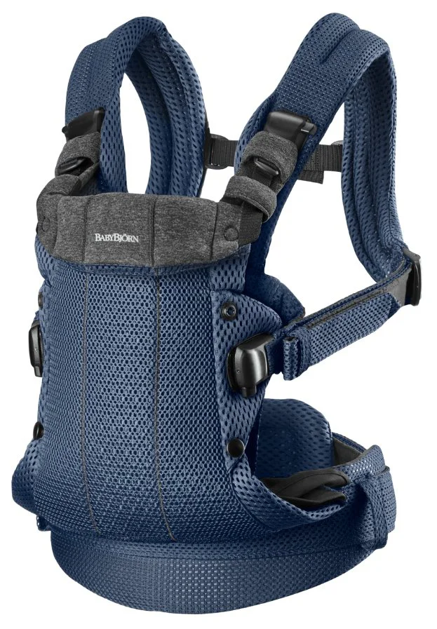 Marsupiu anatomic BabyBjorn Harmony Navy Blue, 3D Mesh