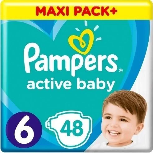 Scutece Pampers Active Baby 6 Extra Large (13-18 kg), 48 buc.