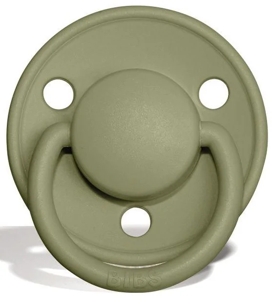 Suzeta rotunda BIBS De Lux Olive din silicon (0-36 luni) foto