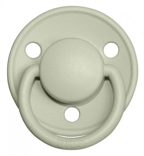 Suzeta rotunda BIBS De Lux Sage din silicon (0-36 luni) foto