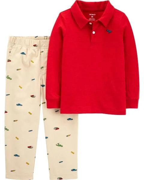image for Carter's Set 2 piese Pantaloni si bluza rosie foto