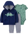 Carter's Set 3 piese Hanorac, pantaloni si body Dinozaur foto