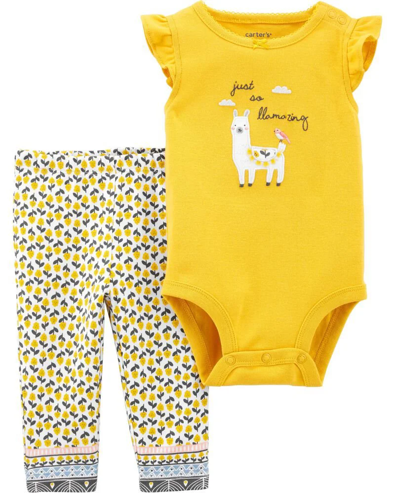 Carter's Set 2 piese Body si pantaloni Lama foto