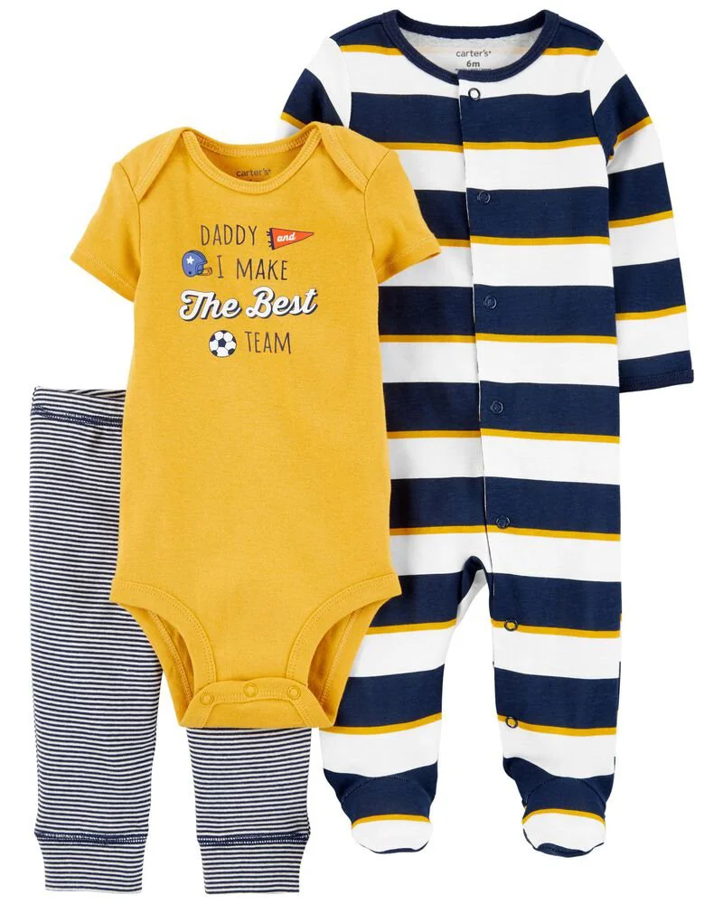 Carter's Set 3 piese Pantaloni, body si pijama cu dungi foto