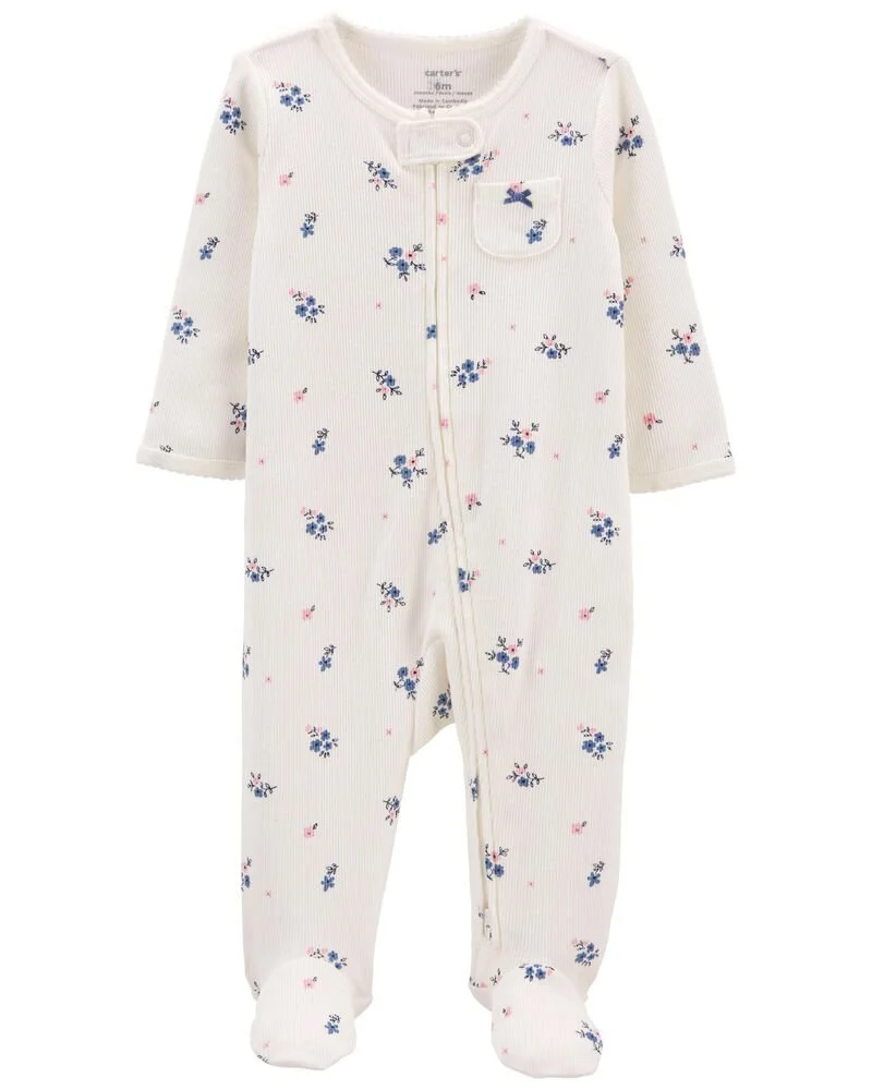 Carter's Pijama cu fermoar reversibil Flori foto