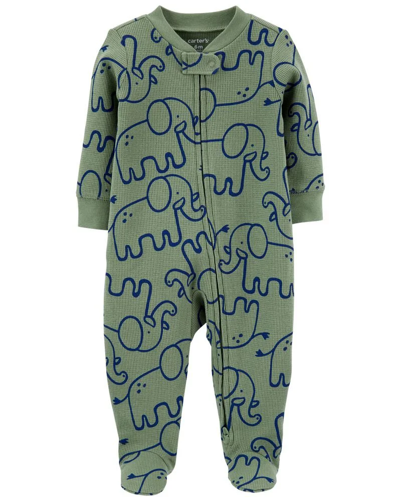 Carter's Pijama cu fermoar reversibil Elefanti foto