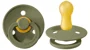 Suzeta rotunda BIBS Olive din latex (0-6 luni) foto