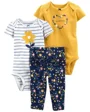 Carter's Set 3 piese Pantaloni si 2 body Flori foto