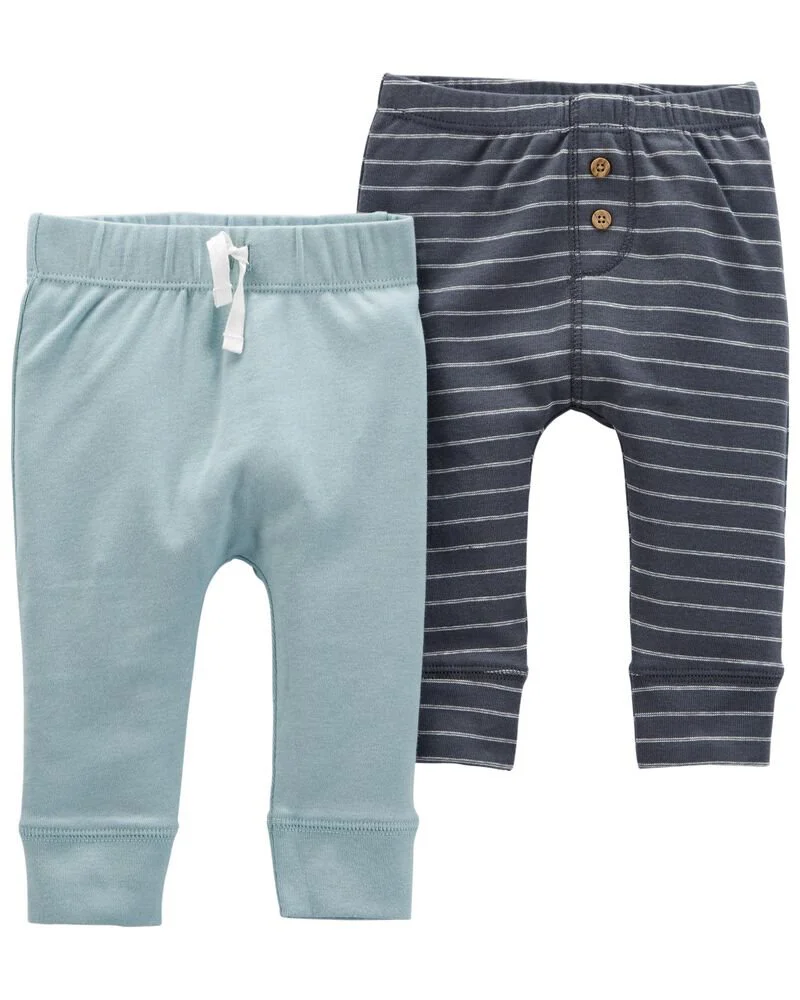 Carter's Set 2 piese Pantaloni cu snur si nasturi