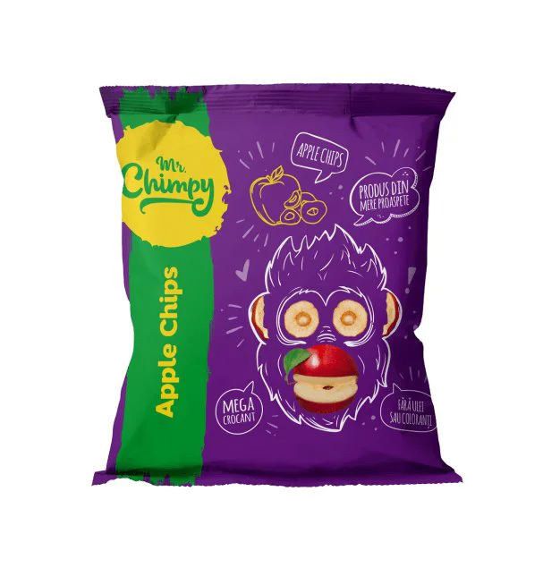 Chips-uri de mere naturale Mr. Chimpy (2+ ani), 30 g foto