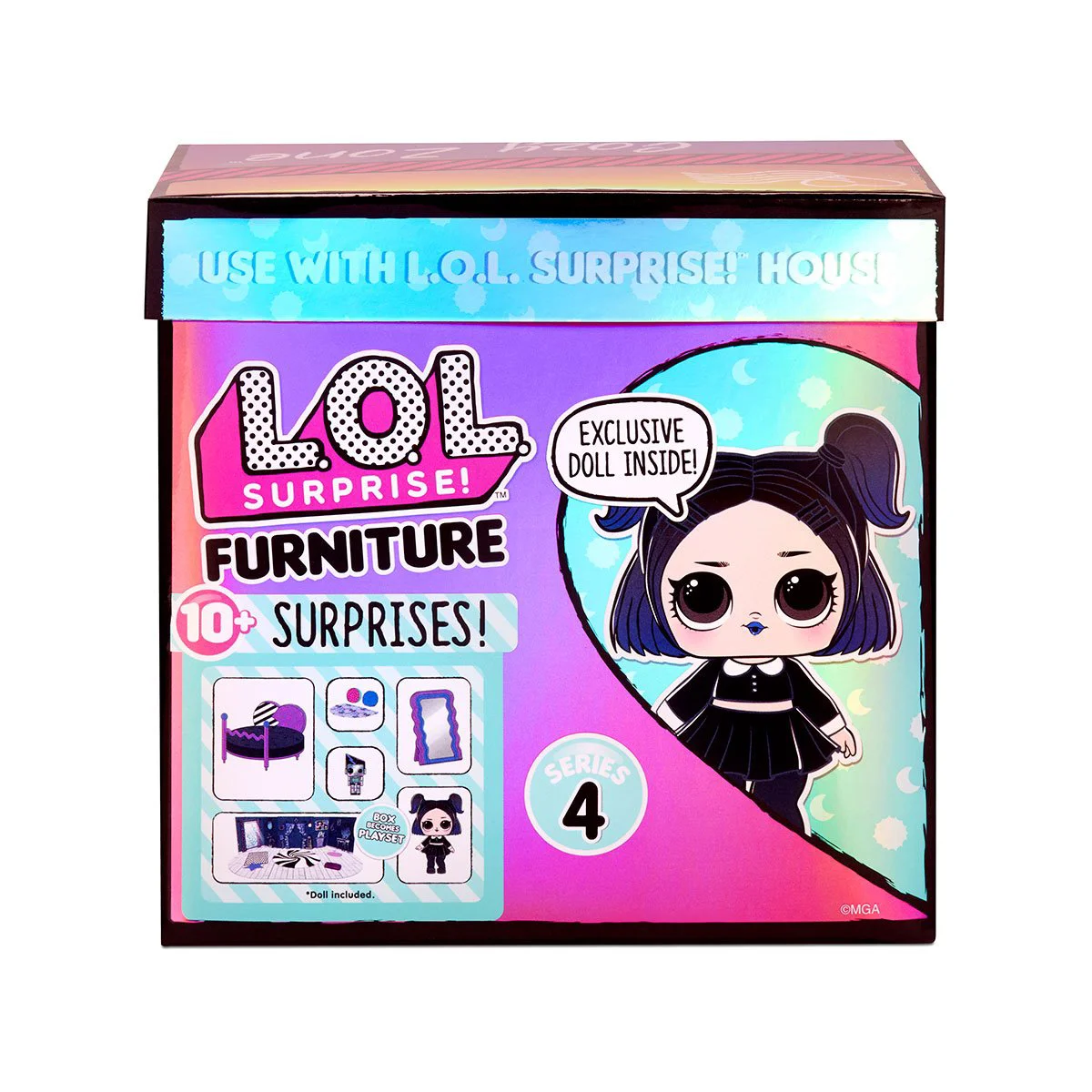 Set mobila cu papusa L.O.L SURPRISE! Furniture Series 4 Cozy Zone & Dusk Doll foto
