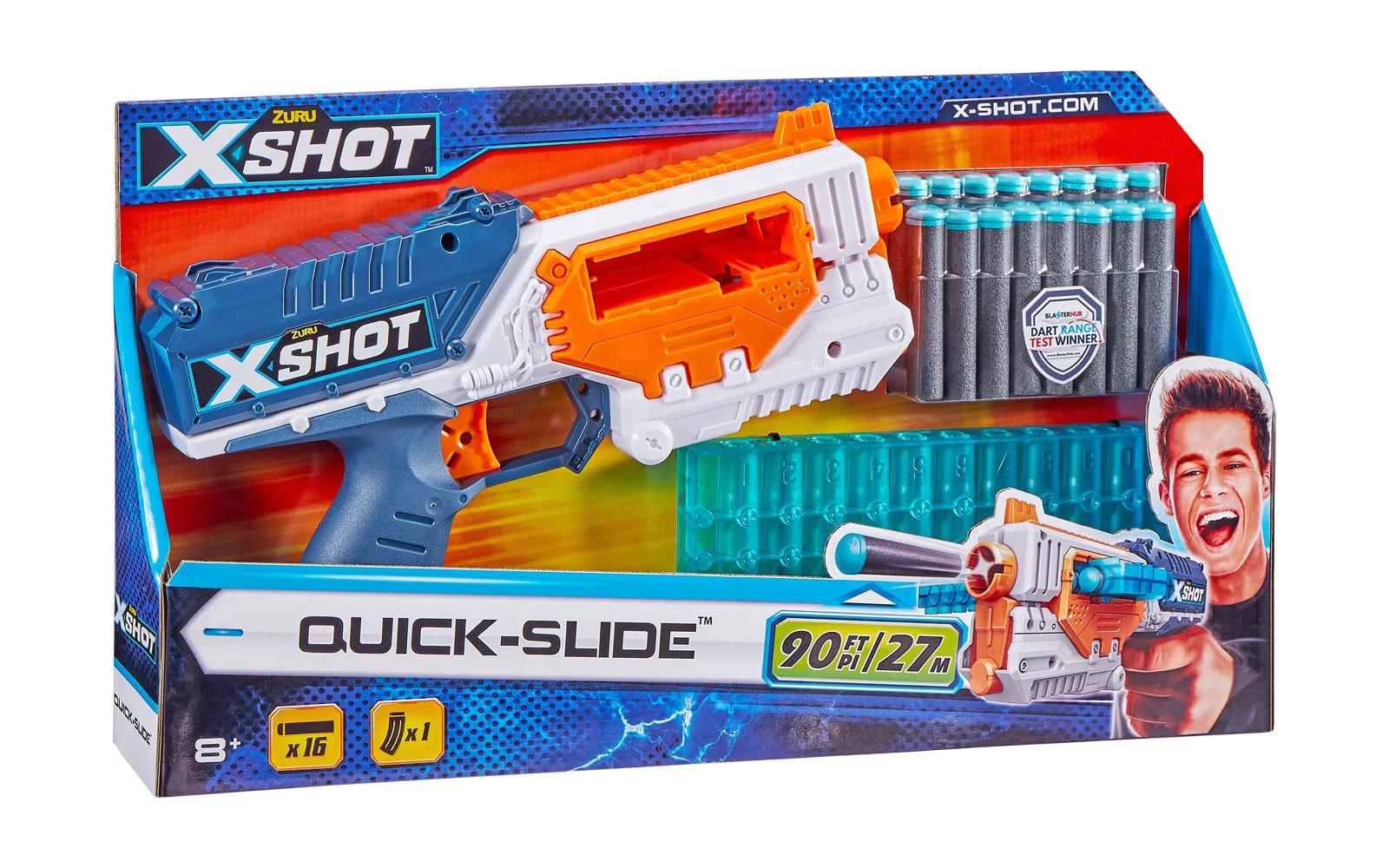Jucarie pistol Quick Slide X-Shot (16 cartuse)