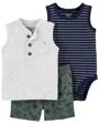 Carter's Set 3 piese Body, maiou si pantaloni scurti Girafa foto