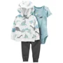 Carter's Set 3 piese Hanorac, body si pantaloni Dinozaur foto