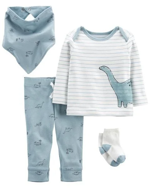 Carter's Set 4 piese Pantaloni, bluza, bavetica si sosete foto