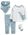 Carter's Set 4 piese Pantaloni, bluza, bavetica si sosete foto
