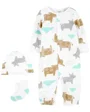 Carter's Set 3 piese Pijama convertibila, caciulita si sosete Animale foto