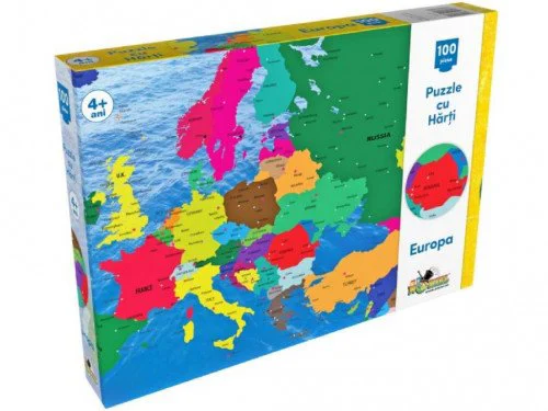 Puzzle Noriel Colectia Harti - Harta Europei 2017 (100 piese)