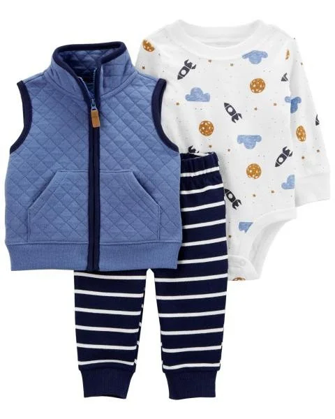 Carter's Set 3 piese Vesta, body si pantaloni Rachete foto