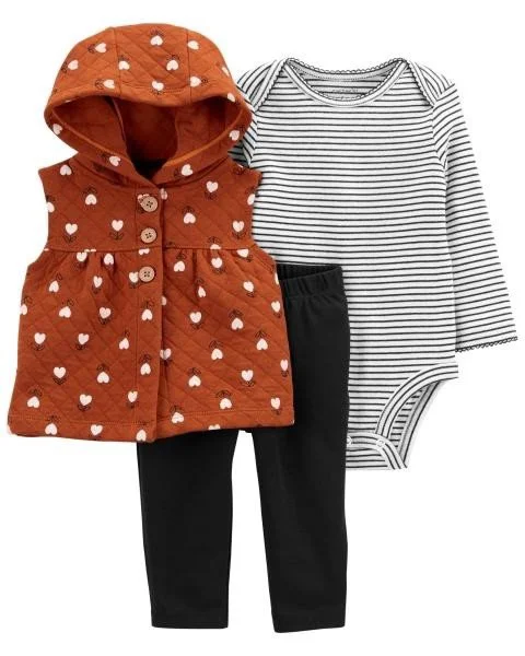 Carter's Set 3 piese Vesta, body si pantaloni Flori foto