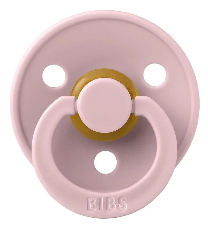 Suzeta rotunda BIBS Pink Plum din latex (6-18 luni) foto