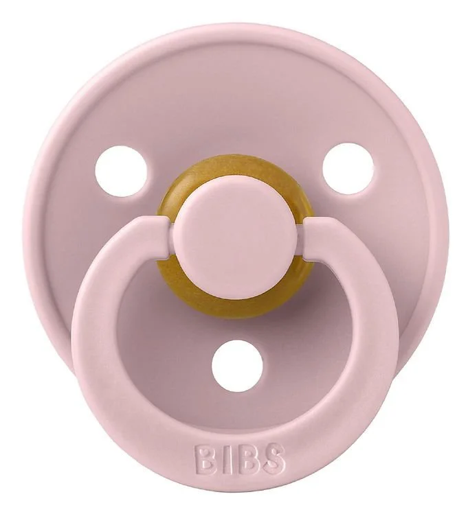 Suzeta rotunda BIBS Pink Plum din latex (0-6 luni) foto