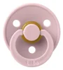 Suzeta rotunda BIBS Pink Plum din latex (0-6 luni) foto