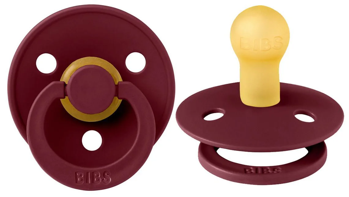 Suzeta rotunda BIBS Elderberry din latex (0-6 luni) foto
