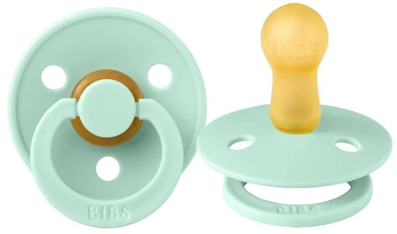 Suzeta rotunda BIBS Nordic Mint din latex (0-6 luni) foto
