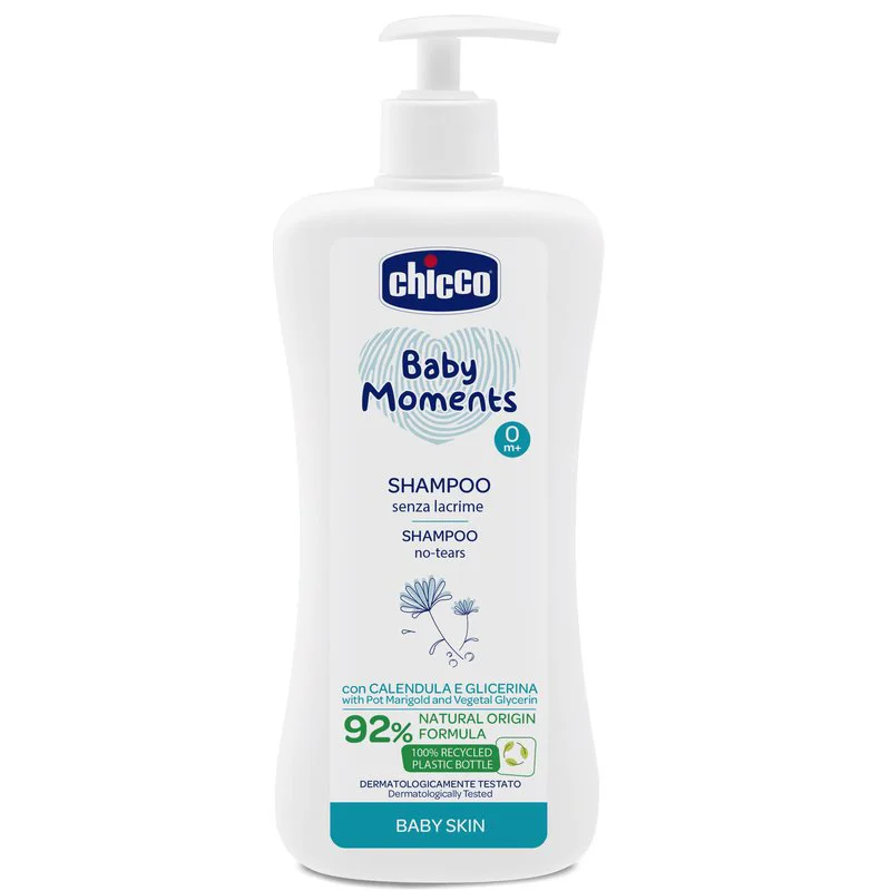 Sampon fara lacrimi Chicco Baby Moments, 500 ml