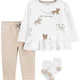 Carter's Set 3 piese Top, pantaloni si sosete foto