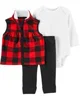 Carter's Set 3 piese bebelus Pantaloni, body si vesta foto
