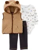 Carter's Set 3 piese bebelus Pantaloni, body si vesta Urs foto